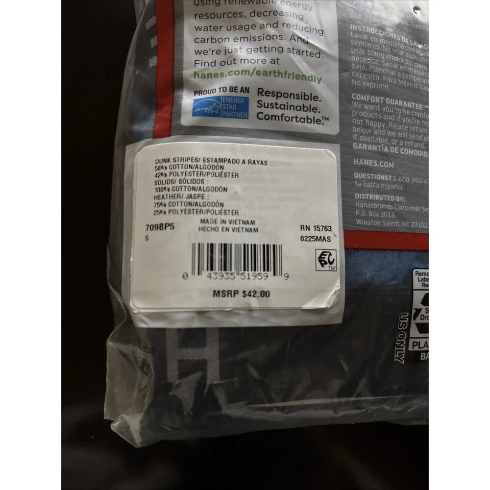 Hanes Ultimate Boxers Shorts Tagless Men's 5 pack Classic Soft Cool Comfort Sz S